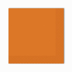 Салфетки Gratias однослойные 24*24 см оранжевые, 400 шт/уп, сложение 1/4 (81211619): фото