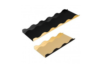 Подложка кондитерская двусторонняя, 25*10*2 см, золотая/черная, 50 шт (81210377): фото