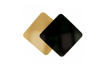 Подложка кондитерская двусторонняя, 22*22 см, золотая/черная, 50 шт (81210211): фото