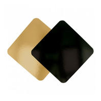 Подложка кондитерская двусторонняя, 22*22 см, золотая/черная, 50 шт (81210211)