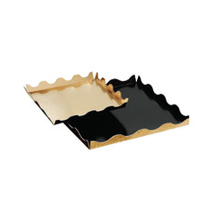 Подложка кондитерская двусторонняя, 27*27*2 см, золотая/черная, 50 шт (81210475): фото