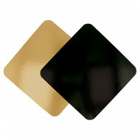 Подложка кондитерская двусторонняя, 28*28 см, золотая/черная, 50 шт (81210213)