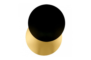 Подложка кондитерская двусторонняя, 24 см, золотая/черная, 100 шт (81210203): фото
