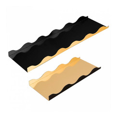 Подложка кондитерская двусторонняя, 30*10*2 см, золотая/черная, 50 шт (81210378): фото
