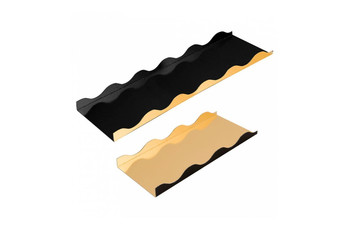 Подложка кондитерская двусторонняя, 30*10*2 см, золотая/черная, 50 шт (81210378): фото
