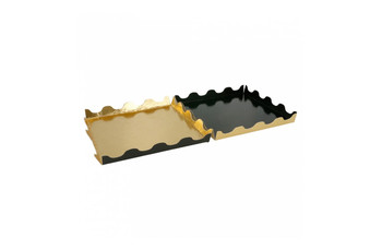 Подложка кондитерская двусторонняя, 24*24*2 см, золотая/черная, 50 шт (81210208): фото