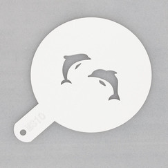 Трафарет пластиковый Дельфины, d 11 см (81270048): фото