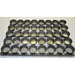 Сборка форм металлических для выпечки на решетке Маффин, 5*7*3 см, 40 шт, решетка 60*40 см, антиприг.покрытие (81200626): фото