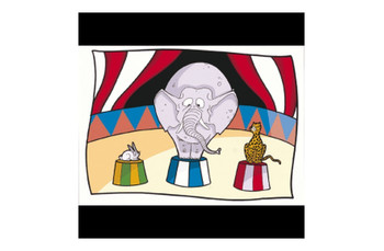 Подкладка настольная двусторонняя/раскраска Цирк, 31*43 см, 250 шт (81210141): фото