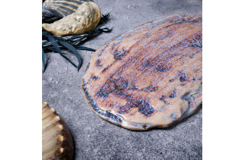 Блюдо овальное 51,8*23,5 см h3,5 см Light Purple Shell Northern Blue Frutti di Mare P.L.: фото