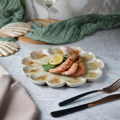 Блюдо круглое d 26 см h2 см Pearl Shell Frutti di Mare P.L.: фото